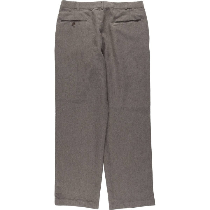 Plain slacks pants, made in the USA, men's size W33 (approx.) unclear brown type Vintage Second Hand