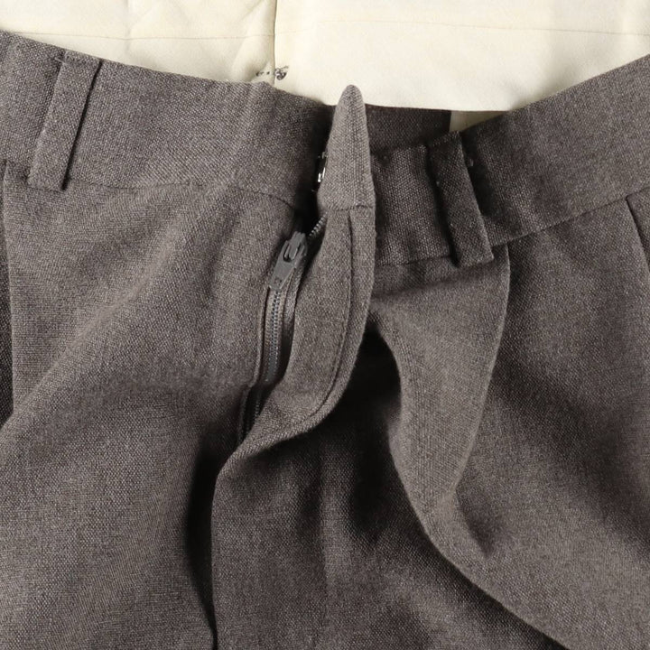 Plain slacks pants, made in the USA, men's size W33 (approx.) unclear brown type Vintage Second Hand