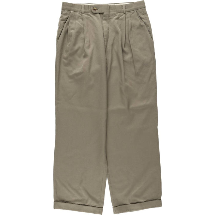 EXECUTIVE COLLECTION Wool Trousers, Made in USA, Men's Size W31 (approx.) wool Khaki type Vintage Second Hand