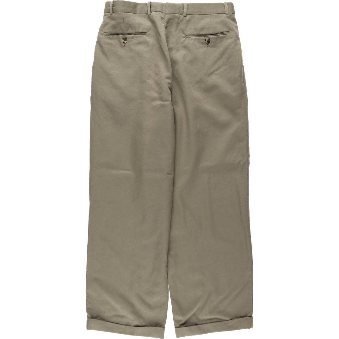 EXECUTIVE COLLECTION Wool Trousers, Made in USA, Men's Size W31 (approx.) wool Khaki type Vintage Second Hand