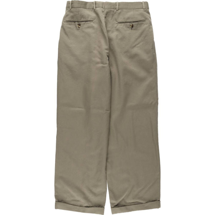 EXECUTIVE COLLECTION Wool Trousers, Made in USA, Men's Size W31 (approx.) wool Khaki type Vintage Second Hand