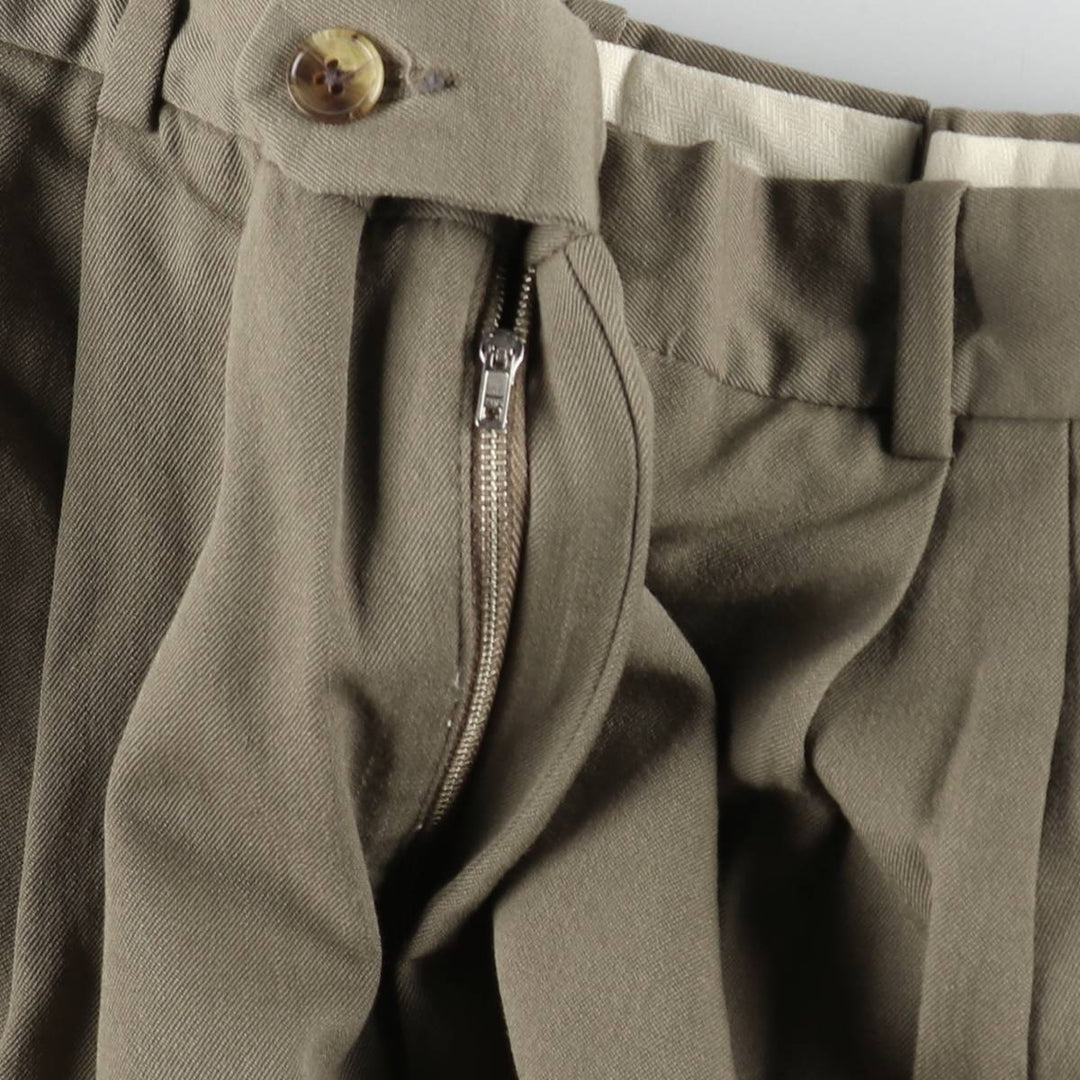 EXECUTIVE COLLECTION Wool Trousers, Made in USA, Men's Size W31 (approx.) wool Khaki type Vintage Second Hand