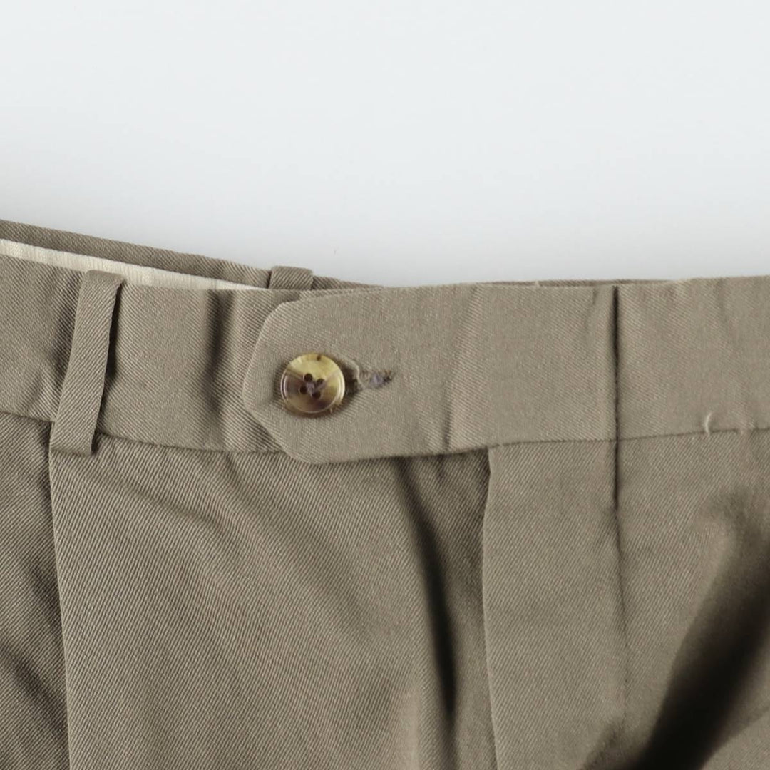 EXECUTIVE COLLECTION Wool Trousers, Made in USA, Men's Size W31 (approx.) wool Khaki type Vintage Second Hand