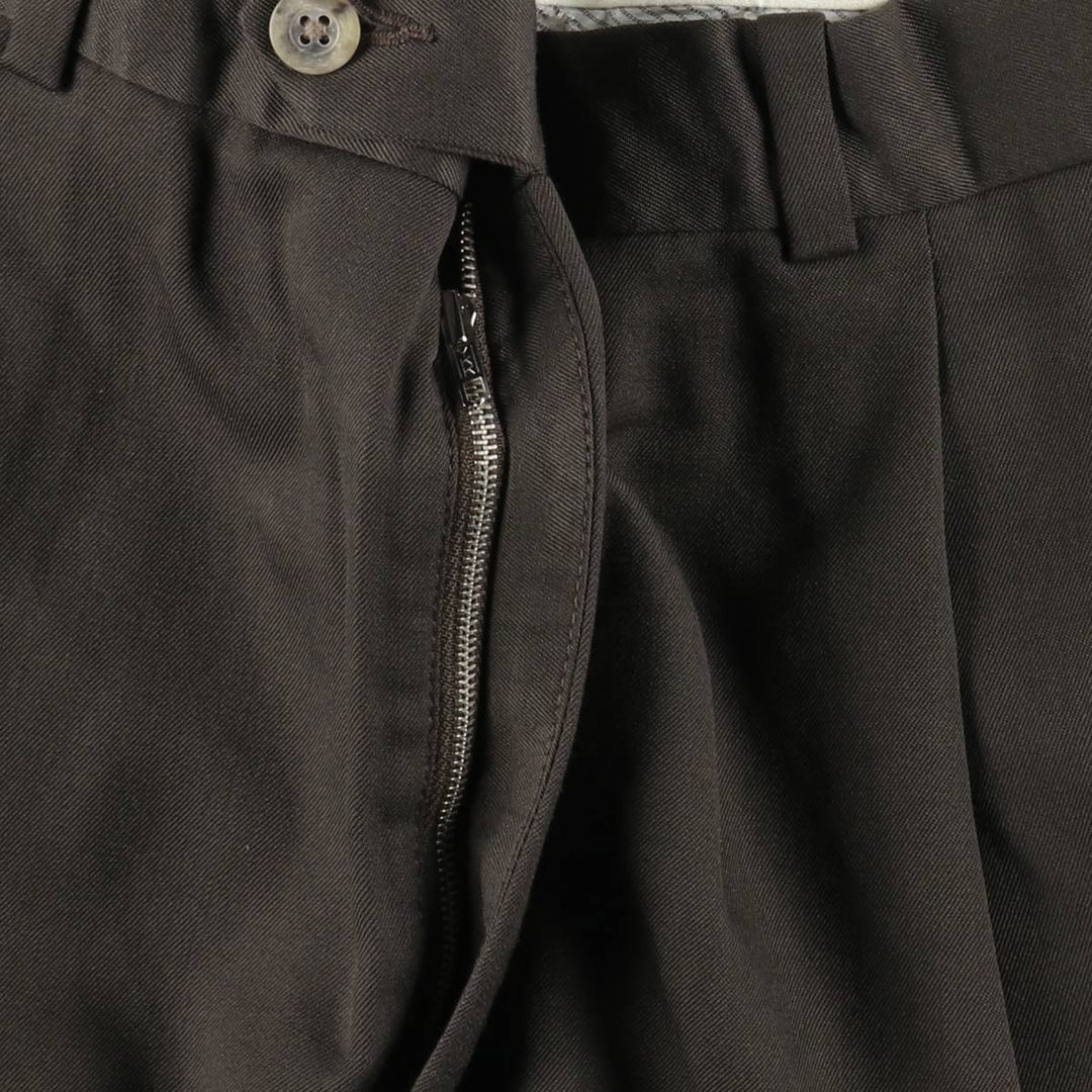 80s-90'S JB Britches Nordstrom Wool Pants, Two-Pleat Slacks, Made in USA, Men's W35 (approx.), Vintage wool Khaki type brown Vintage Second Hand