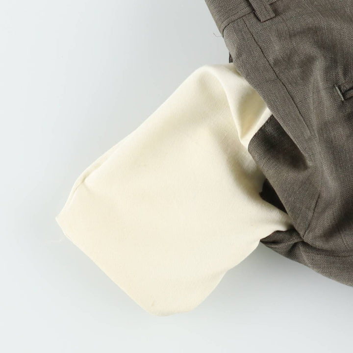 HAGGAR GENTLEMAN'S FIT Two-Pleat Slacks Pants, Made in USA, Men's W34 (approx.) polyester green type Vintage Second Hand