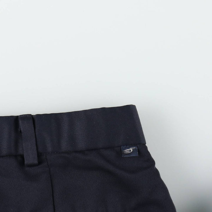 Dockers two-pleat slacks, men's size W33 (approx.) polyester navy blue type Vintage Second Hand