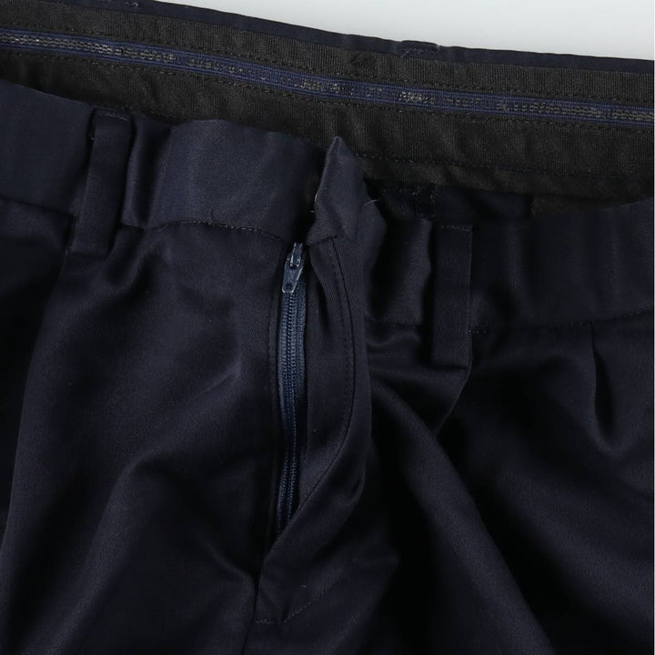 Dockers two-pleat slacks, men's size W33 (approx.) polyester navy blue type Vintage Second Hand