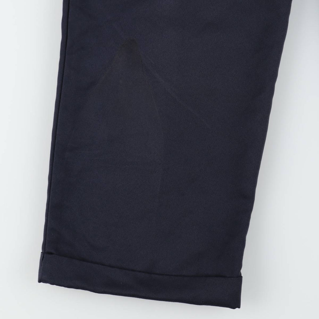 Dockers two-pleat slacks, men's size W33 (approx.) polyester navy blue type Vintage Second Hand