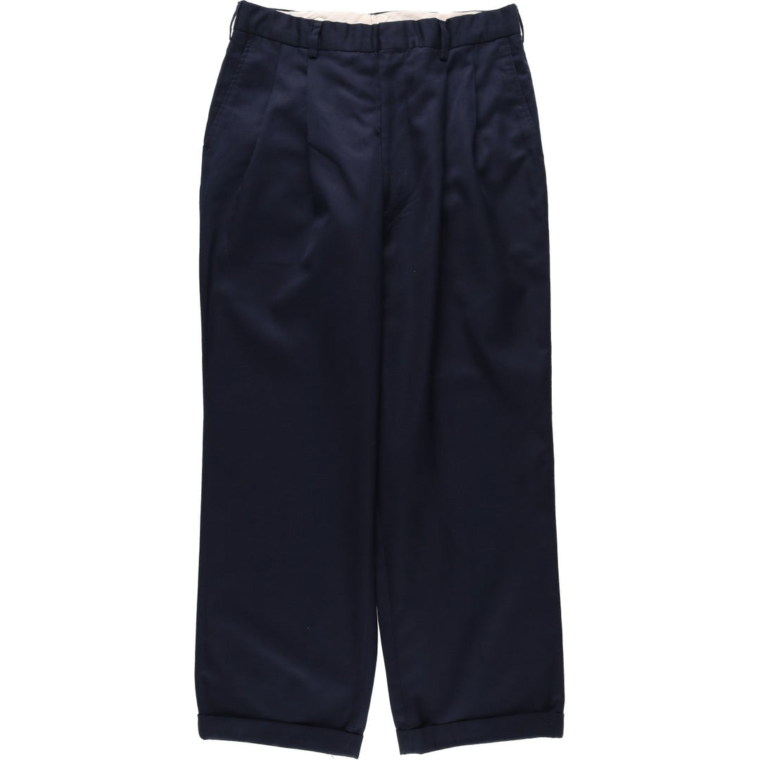 MODA PRIMA Two-Pleat Slacks Pants, Men's Size W32 (approx.) unclear navy blue type Vintage Second Hand