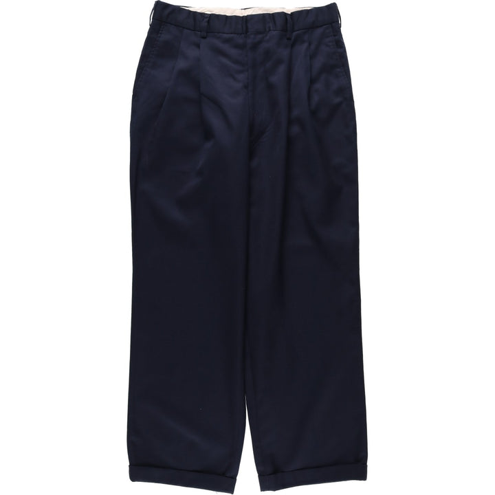 MODA PRIMA Two-Pleat Slacks Pants, Men's Size W32 (approx.) unclear navy blue type Vintage Second Hand
