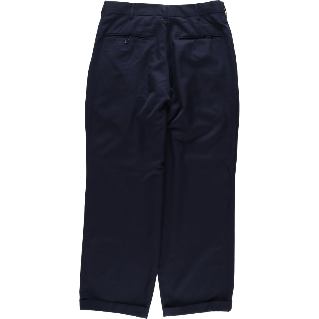 MODA PRIMA Two-Pleat Slacks Pants, Men's Size W32 (approx.) unclear navy blue type Vintage Second Hand