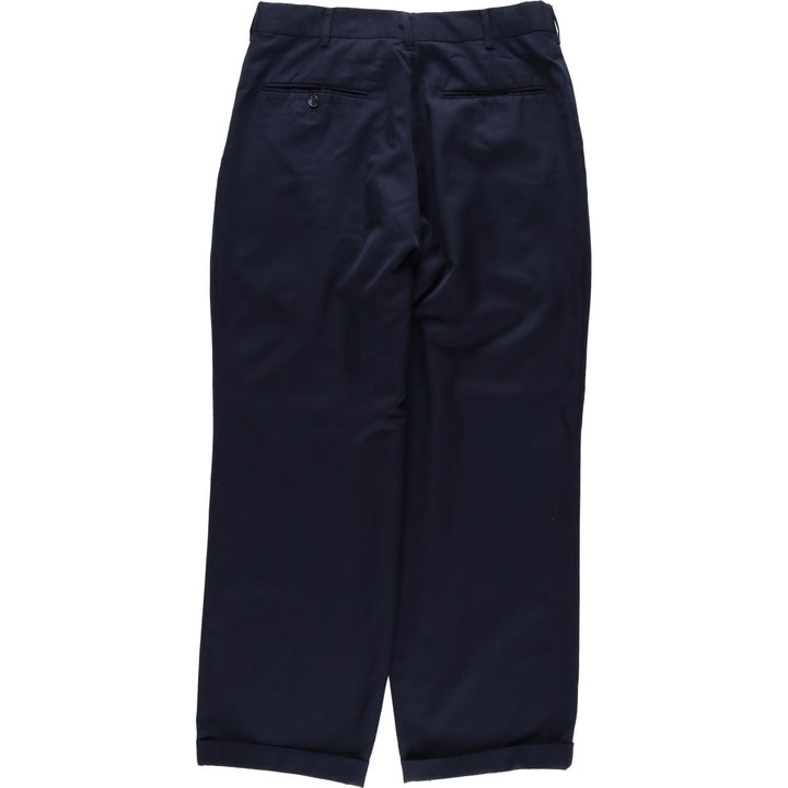 MODA PRIMA Two-Pleat Slacks Pants, Men's Size W32 (approx.) unclear navy blue type Vintage Second Hand