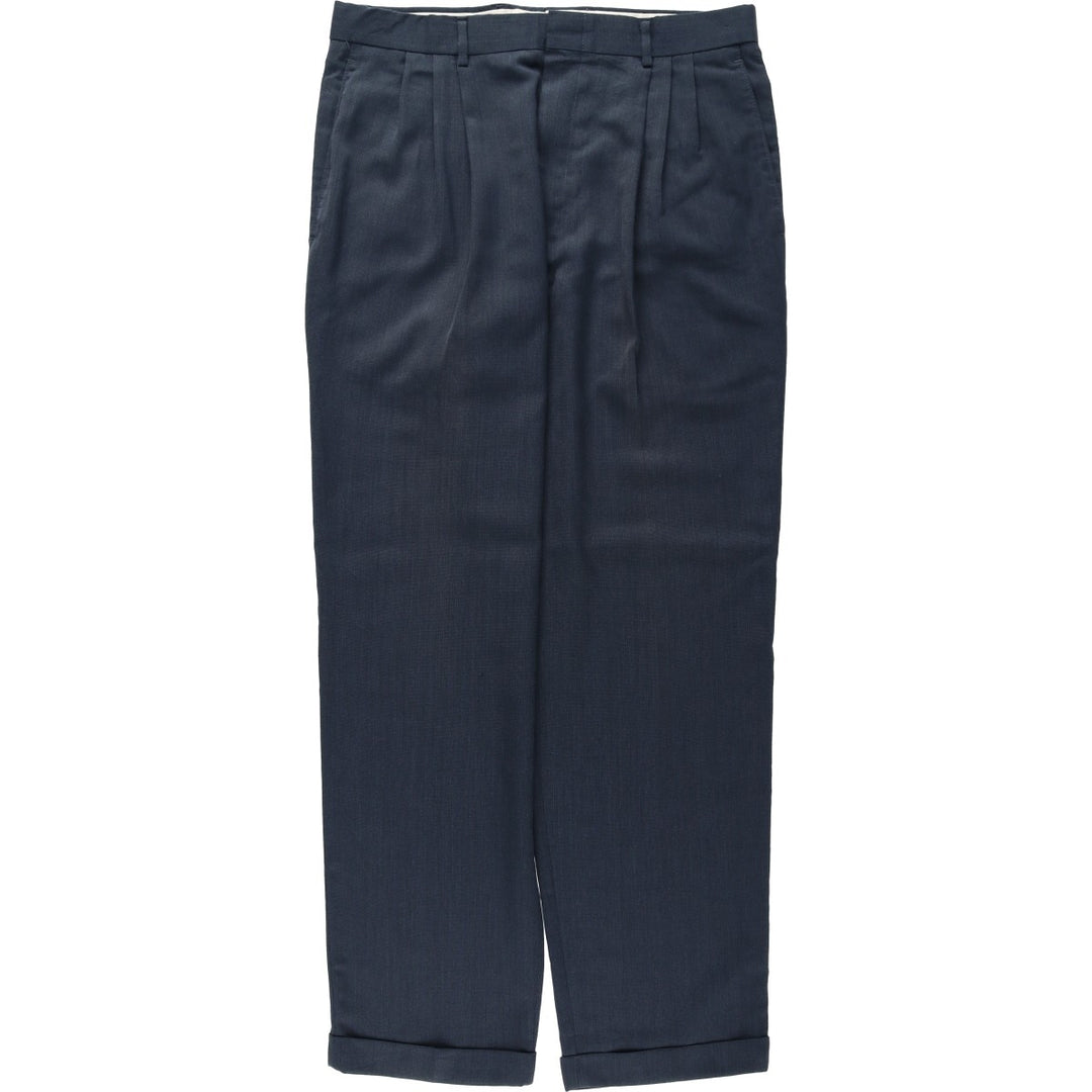 Dockers three-pleat slacks pants for men, equivalent to size W34. unclear black type Vintage Second Hand