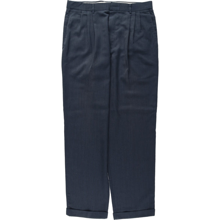 Dockers three-pleat slacks pants for men, equivalent to size W34. unclear black type Vintage Second Hand
