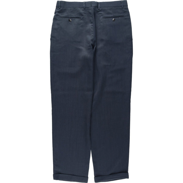 Dockers three-pleat slacks pants for men, equivalent to size W34. unclear black type Vintage Second Hand