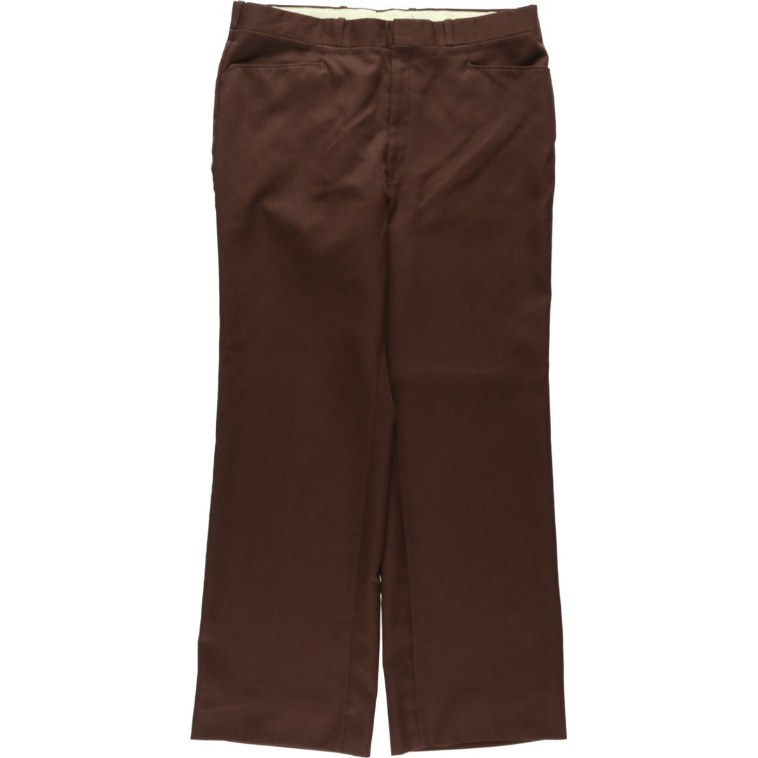Gaslight slacks pants, men's size W35 equivalent. polyester brown type Vintage Second Hand