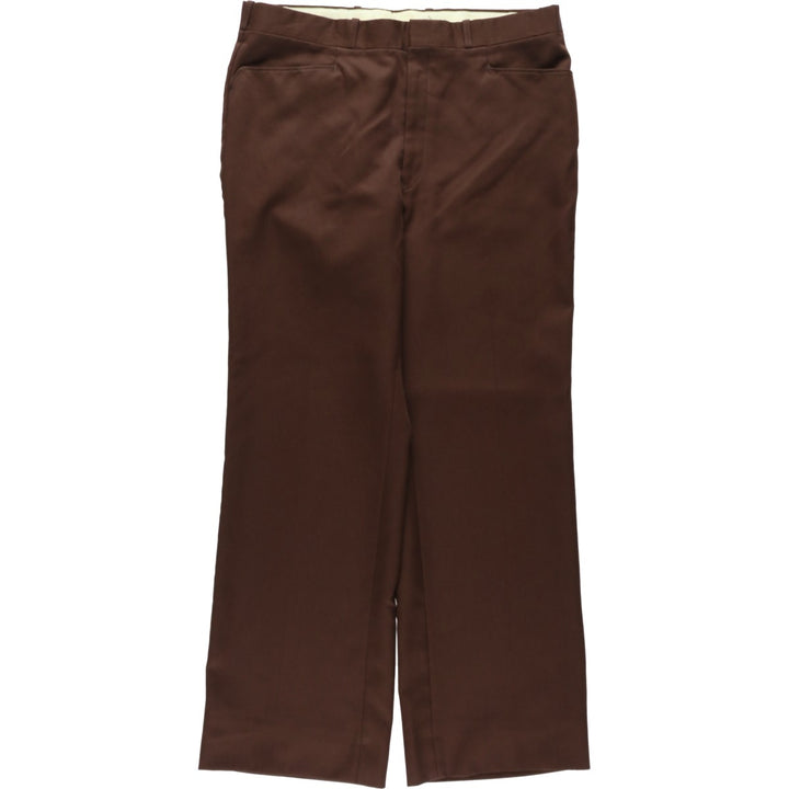 Gaslight slacks pants, men's size W35 equivalent. polyester brown type Vintage Second Hand