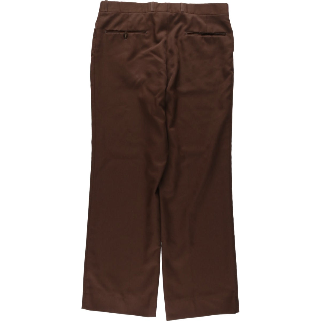 Gaslight slacks pants, men's size W35 equivalent. polyester brown type Vintage Second Hand