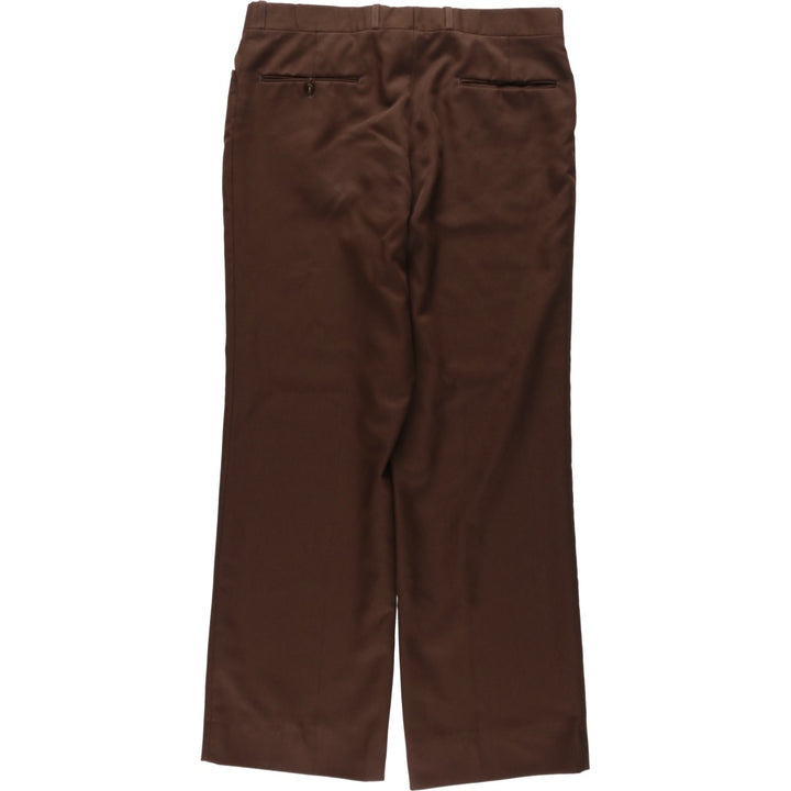 Gaslight slacks pants, men's size W35 equivalent. polyester brown type Vintage Second Hand
