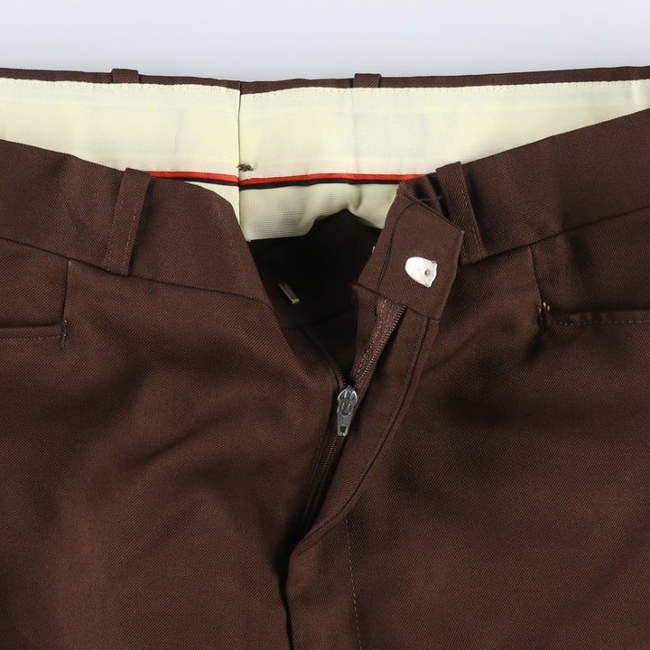 Gaslight slacks pants, men's size W35 equivalent. polyester brown type Vintage Second Hand