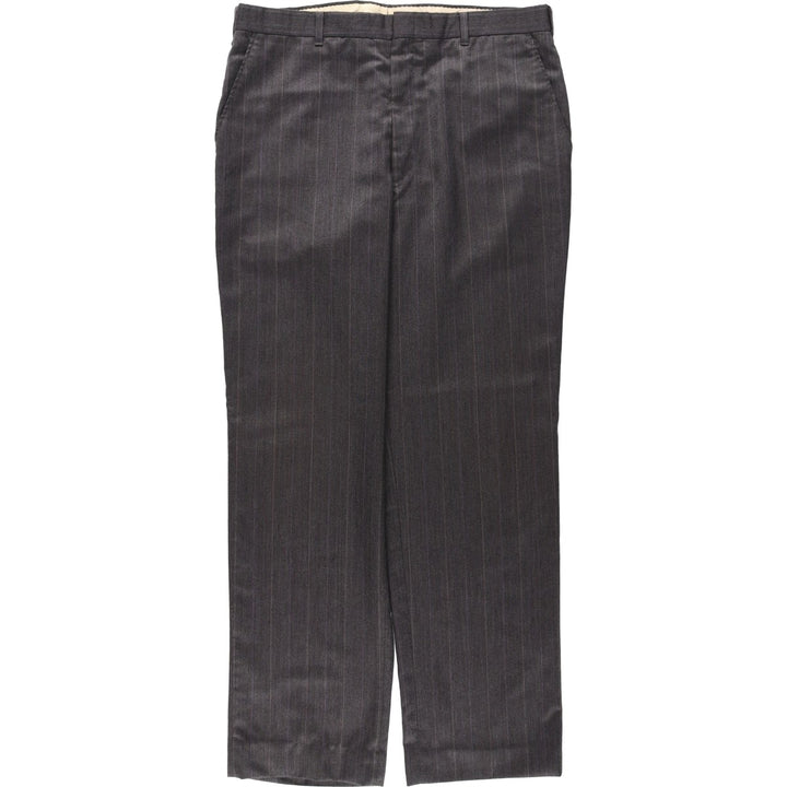 Stripe Pattern Slacks Pants Men's W35 unclear gray type Vintage Second Hand
