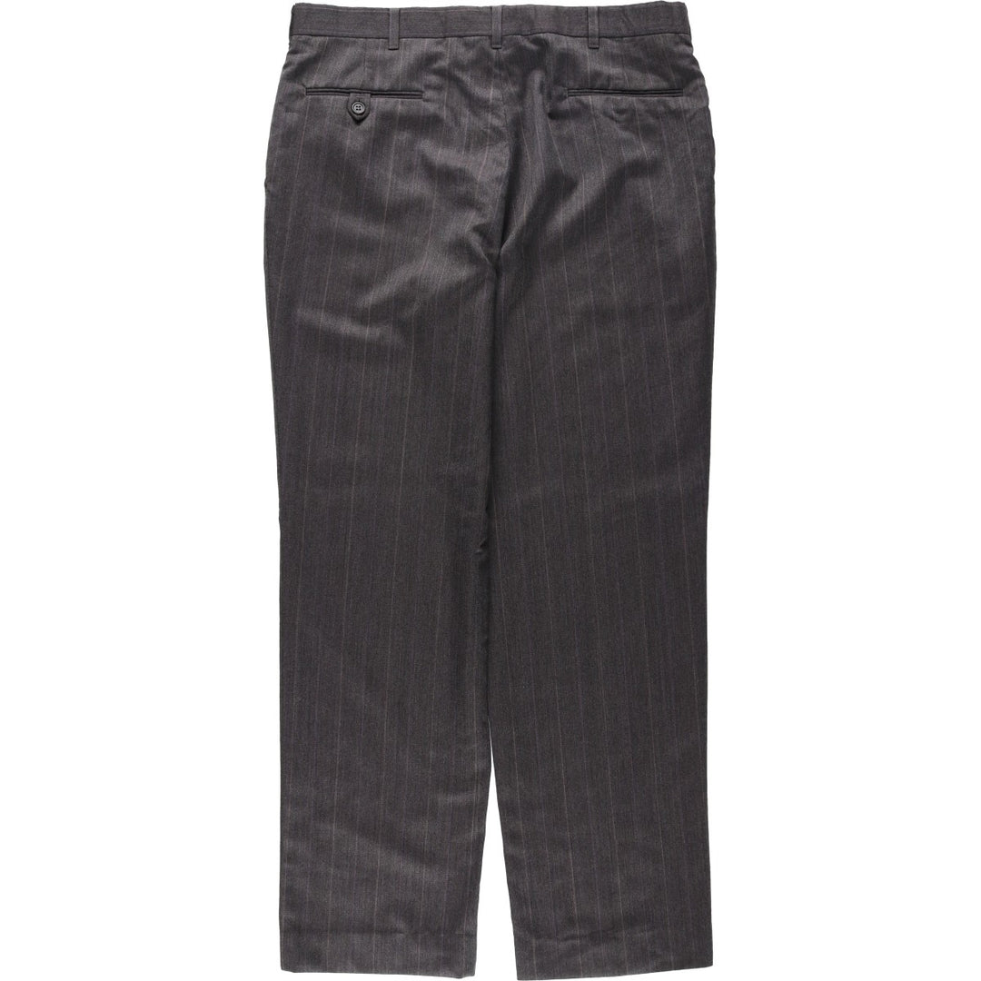 Stripe Pattern Slacks Pants Men's W35 unclear gray type Vintage Second Hand