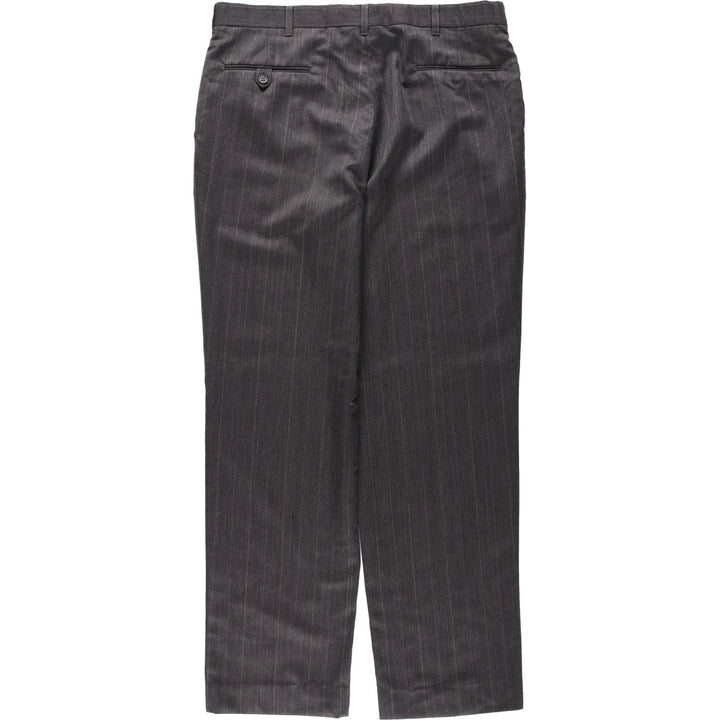 Stripe Pattern Slacks Pants Men's W35 unclear gray type Vintage Second Hand