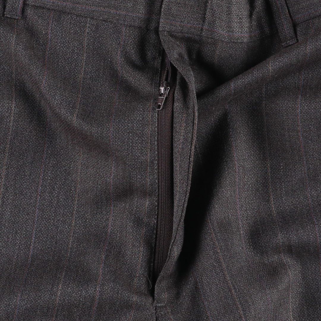 Stripe Pattern Slacks Pants Men's W35 unclear gray type Vintage Second Hand
