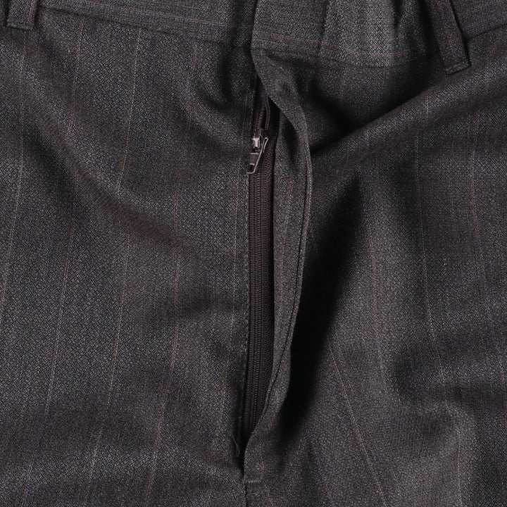 Stripe Pattern Slacks Pants Men's W35 unclear gray type Vintage Second Hand