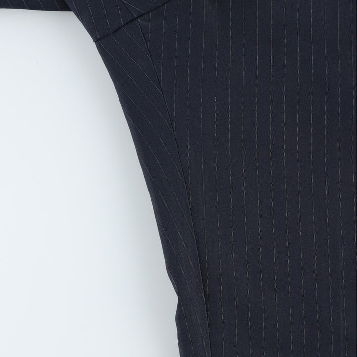 Striped Pattern Slacks Pants, Men's W34 (approx.), Two-Pleat unclear navy blue type Vintage Second Hand