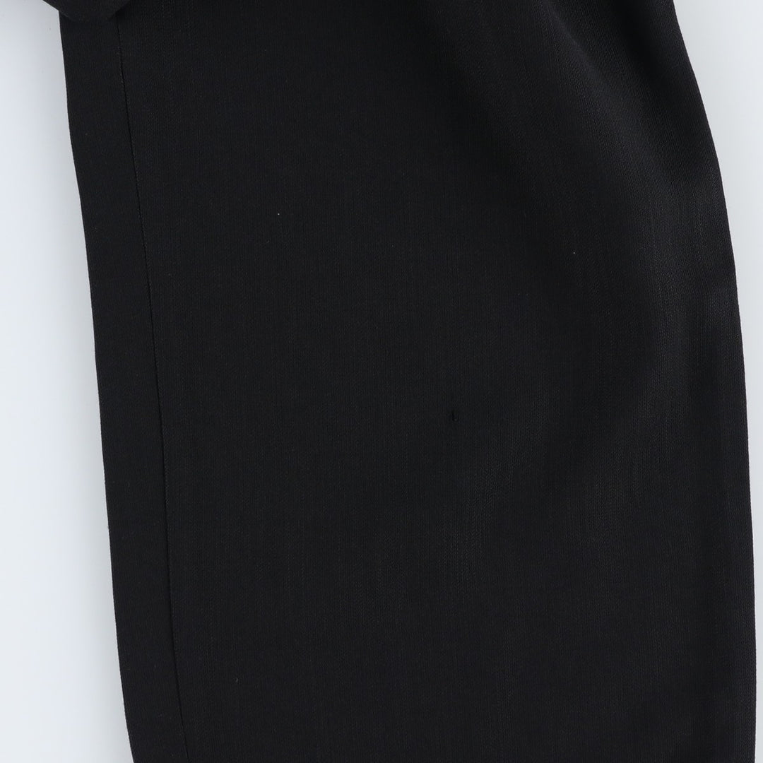 BACHRACH Two-Pleat Wool Trousers, Italian Made, Men's Size W33 (approx.) wool black type Vintage Second Hand