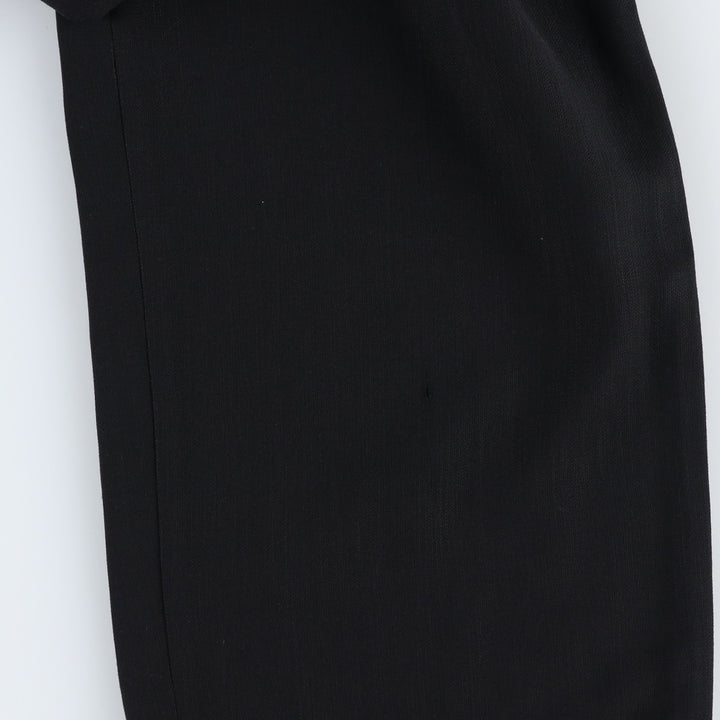 BACHRACH Two-Pleat Wool Trousers, Italian Made, Men's Size W33 (approx.) wool black type Vintage Second Hand