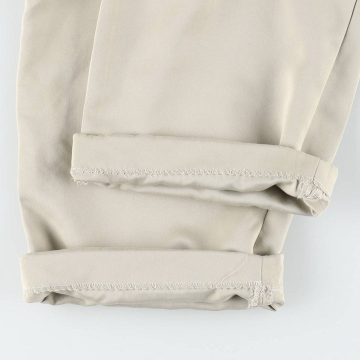 HAGGAR Black Label Two-Pleat Slacks Pants, Made in USA, Men's Size W31 (approx.) polyester Beige type Vintage Second Hand