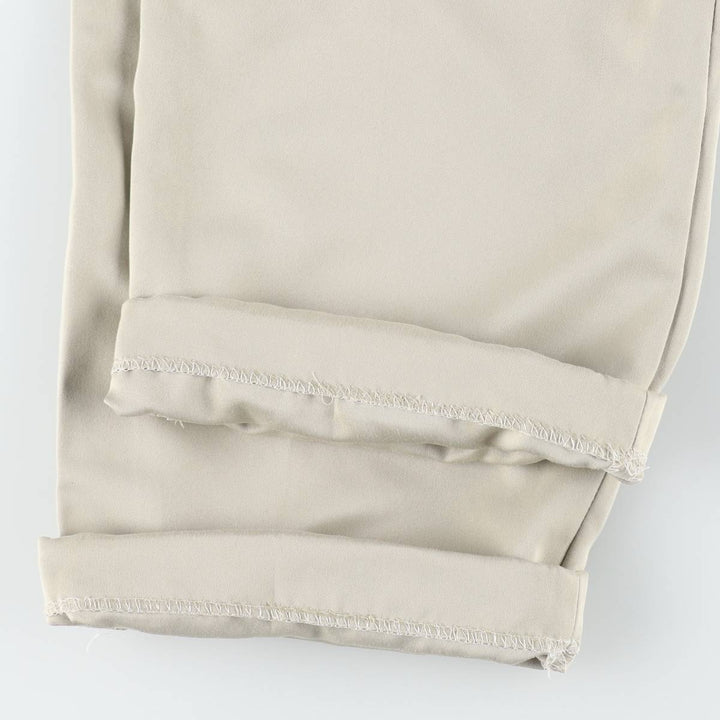 HAGGAR Black Label Two-Pleat Slacks Pants, Made in USA, Men's Size W31 (approx.) polyester Beige type Vintage Second Hand