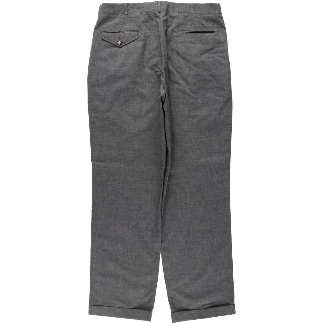 Lands' End two-pleat wool trousers, made in the USA, men's size W34 (approx.). wool gray type Vintage Second Hand