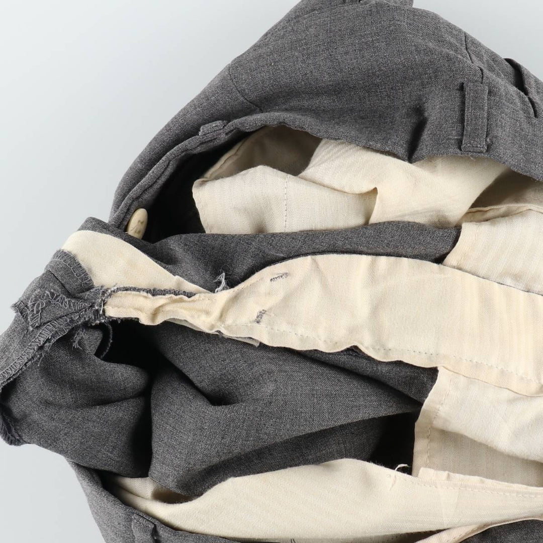 Lands' End two-pleat wool trousers, made in the USA, men's size W34 (approx.). wool gray type Vintage Second Hand