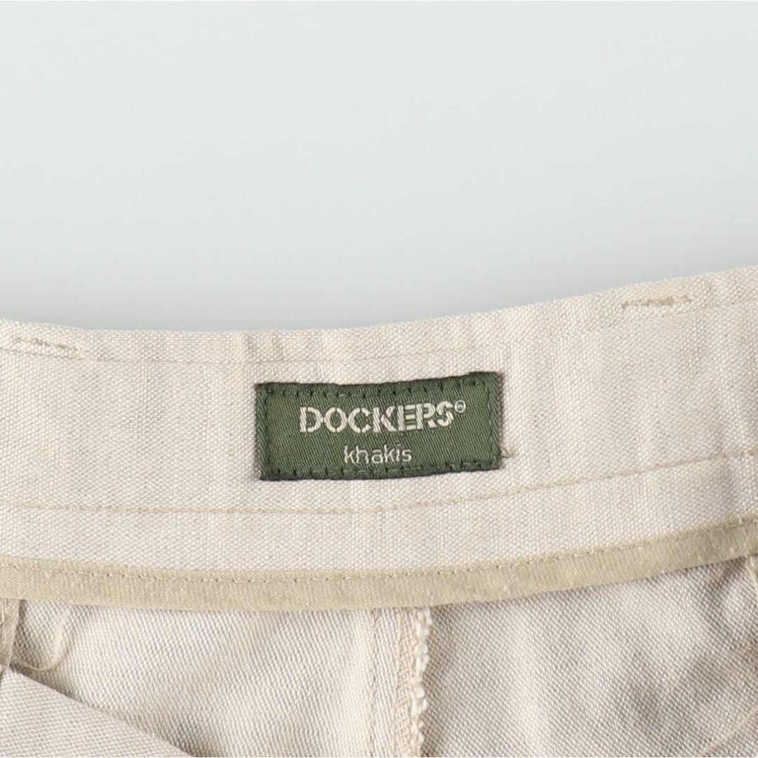 Dockers two-pleat slacks pants, men's size W36 (approx.) cotton Beige type Vintage Second Hand