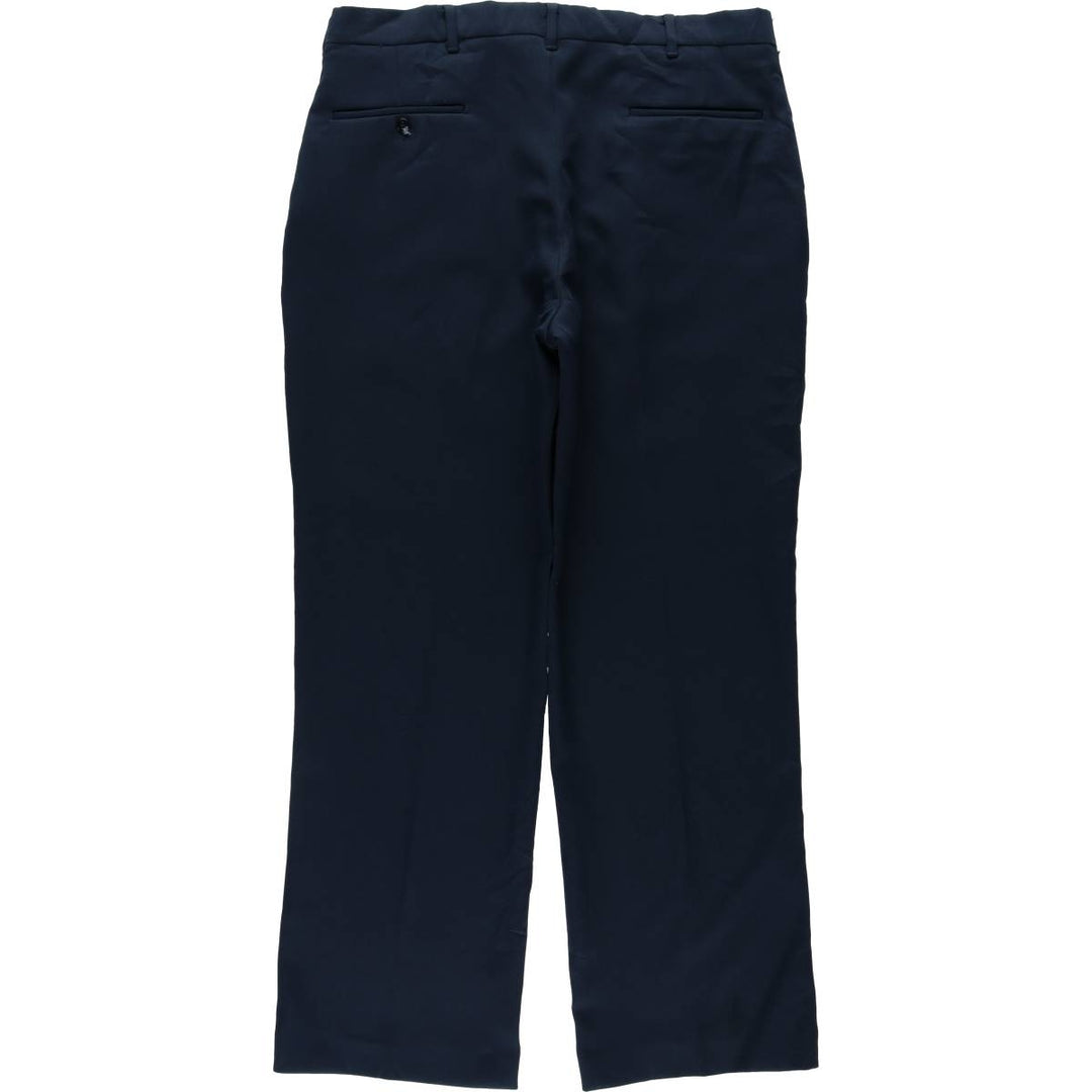 90'S Comfort Action slacks pants, made in USA, men's size W36 equivalent, vintage. unclear navy blue type Vintage Second Hand