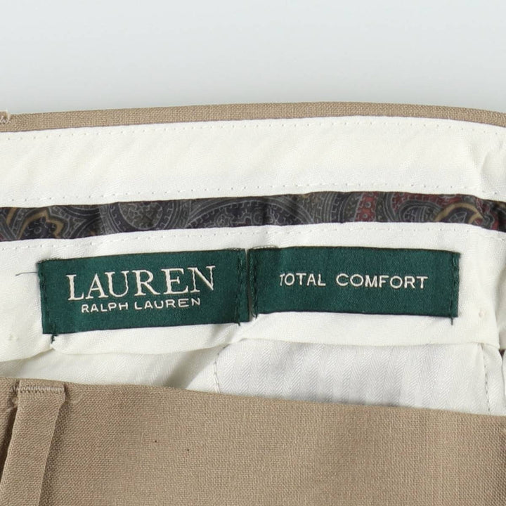 Ralph Lauren TOTAL COMFORT slacks pants for men, size W33 (approx.) unclear beige type brown Vintage Second Hand
