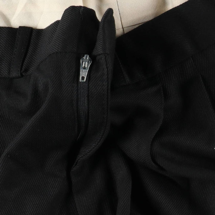 Haggar Collections Two-Pleated Slacks, Made in Canada, Men's Size W34 polyester black type Vintage Second Hand
