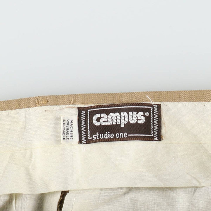 1970s-era Campus slacks pants, men's size W31 (approx.), vintage. unclear Beige type Vintage Second Hand