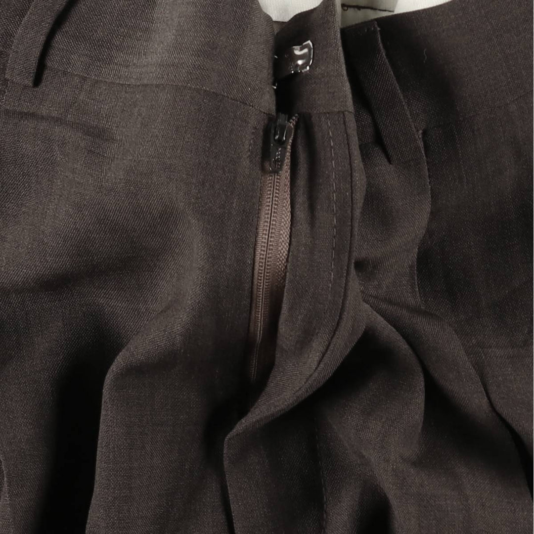 HAGGAR Two-pleat slacks pants for men, equivalent to size W36. polyester brown type Vintage Second Hand