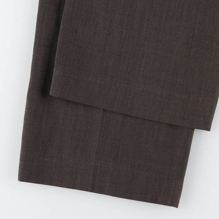 HAGGAR Two-pleat slacks pants for men, equivalent to size W36. polyester brown type Vintage Second Hand
