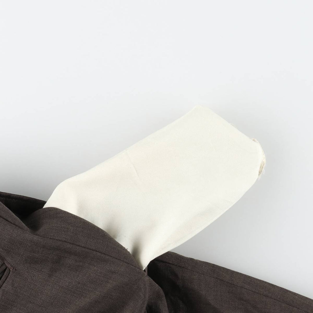 HAGGAR Two-pleat slacks pants for men, equivalent to size W36. polyester brown type Vintage Second Hand