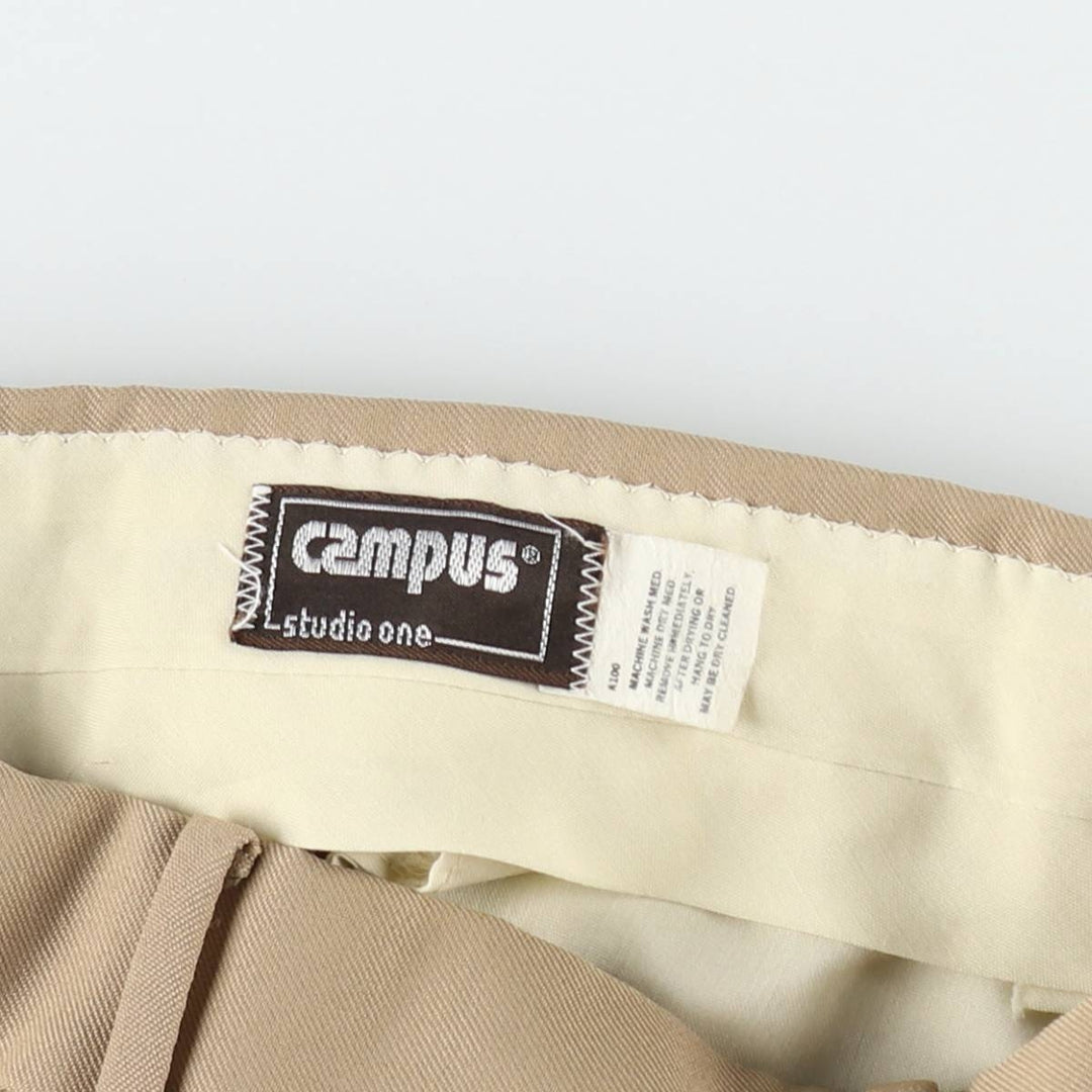 70s-era CAMPUS bootcut flare pants, women's size L (equivalent to W28), vintage. unclear Beige type Vintage Second Hand