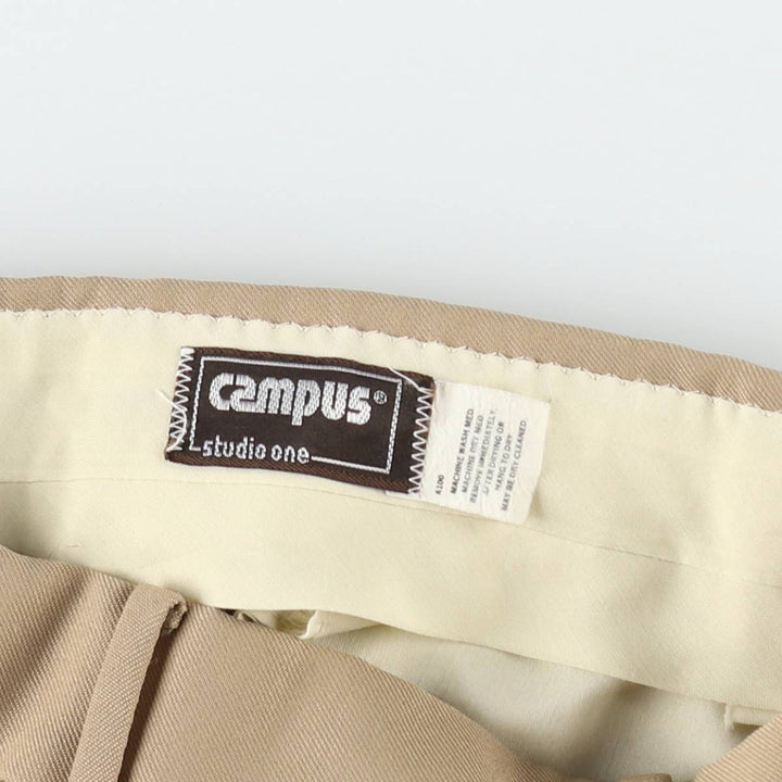 70s-era CAMPUS bootcut flare pants, women's size L (equivalent to W28), vintage. unclear Beige type Vintage Second Hand