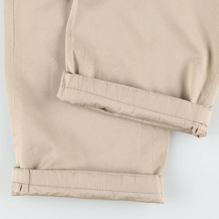 Bullock And Jones two-pleat cotton slacks, made in the USA, men's size W33 equivalent, vintage. cotton Beige type Vintage Second Hand