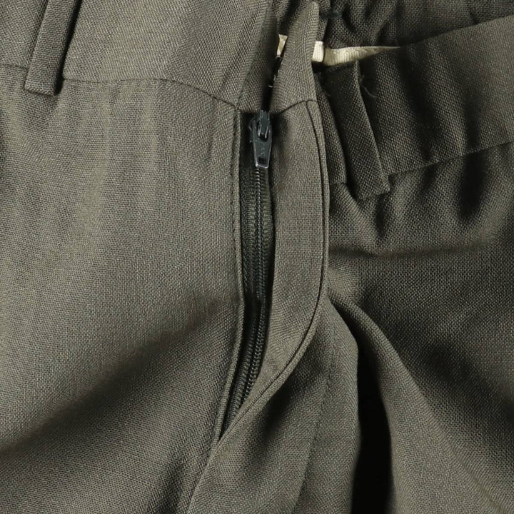 80s-90'S Lands' End wool trousers/slacks, made in USA, men's size W36 (approx.), vintage. wool Khaki type Vintage Second Hand