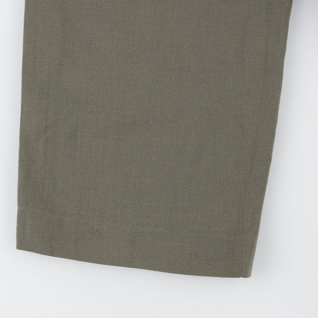 80s-90'S Lands' End wool trousers/slacks, made in USA, men's size W36 (approx.), vintage. wool Khaki type Vintage Second Hand