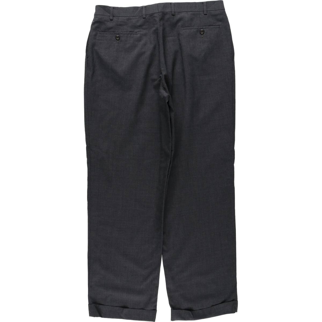 Ralph Lauren LAUREN Lauren Two-pleat wool pants slacks for men, equivalent to W36 wool gray type Vintage Second Hand